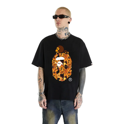 Polo BAPE Flame Milo On Big Ape