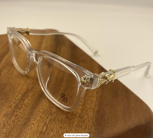 Lentes Chrome Hearts Transparent Gold