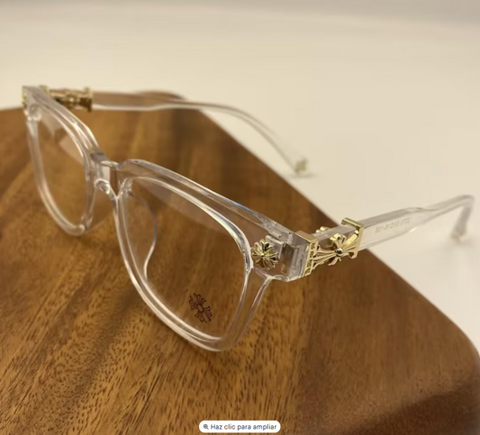 Lentes Chrome Hearts Transparent Gold